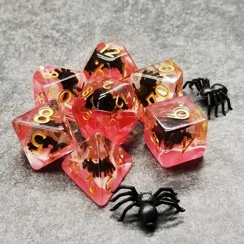 Miniatura 22 de Sage's Portal Juego de dados DND de resina para familiares de dinosaurios y reptiles, juego de dados poliédricos para Dungeons and Dragons RPG