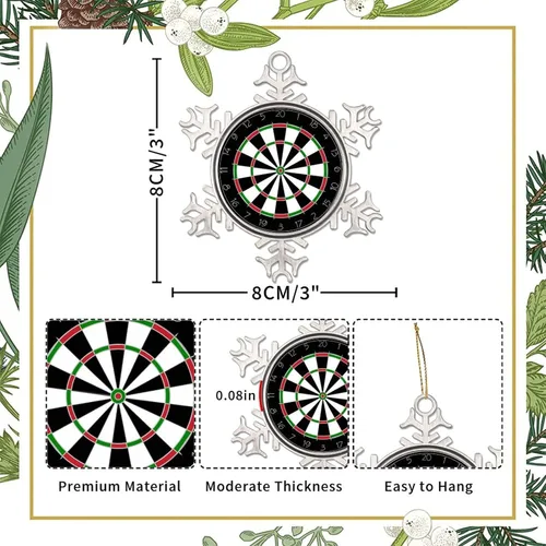 Miniatura 2 de Adorno de copo de nieve de peltre personalizado para decoración de árbol de Navidad