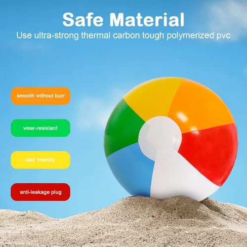 Miniatura 3 de Pelota de playa de 12 pulgadas para niños: paquete de 14 pelotas de playa inflables a granel - Pelotas de playa a granel hawaianas tropicales