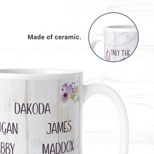 Miniatura 3 de Let's Make Memories Taza personalizada – Best Moms Get Promoted to Grandma Taza de café personalizada – para abuelas – Personalizar con nombres