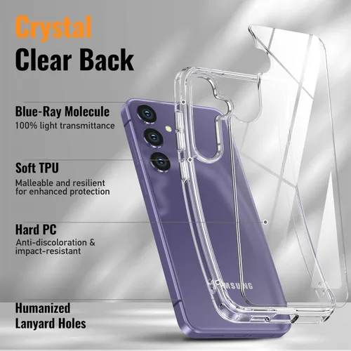 Miniatura 5 de Oterkin Funda transparente para Samsung Galaxy S24, tecnología antiamarilleo 20X, funda para teléfono S24 con 4 bolsas de aire integradas