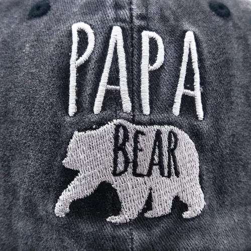 Miniatura 4 de Waldeal Gorra de béisbol ajustable con bordado de Papa Bear para hombre