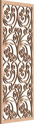 Miniatura 185 de 9 3/8"W x 24 3/8"H x 1/4"T Marilla Decorativos Paneles de Pared de Madera Calado, Abedul