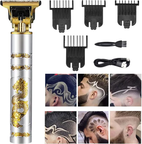 Miniatura 41 de Cortadora de pelo profesional para hombres y mujeres, inalámbrica, recargable, recortadora de pelo, kit de aseo de corte de cuerpo de metal