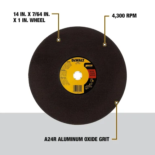 Miniatura 2 de DEWALT Hoja de sierra de corte de 14", rueda de corte de metal (DW8001)