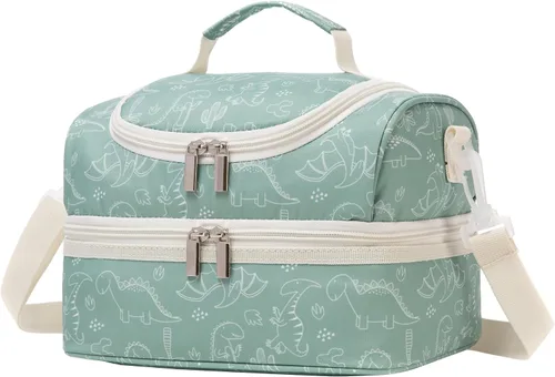 Miniatura 14 de Bolsas de Almuerzo Tote de Doble Compartimento para Niños, para Niños y Niñas, Loncheras para Niños Pequeños, Preescolar, Niños Pequeños, Jardín