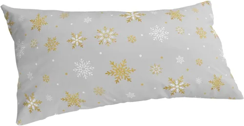 Miniatura 12 de Fundas de almohada de invierno con copos de nieve de tamaño estándar, 2 paquetes de fundas de almohada suaves para cama, fundas de almohada lumbar