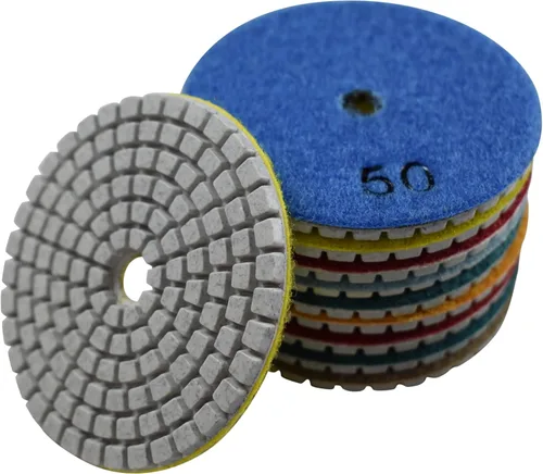 Miniatura 7 de Almohadilla de pulido de diamante de 3 pulgadas para moler mármol granito encimera 7 piezas conjunto