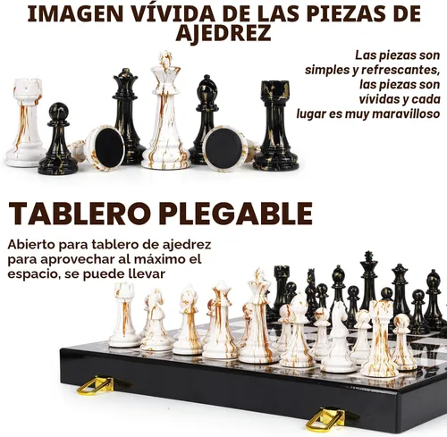 Miniatura 3 de Juego de ajedrez grande de 15 pulgadas para adultos con piezas de ajedrez acrílicas con peso, Rey de 3.5 pulgadas y tablero de ajedrez de madera