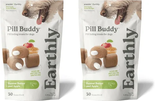 Miniatura 17 de Pill Buddy Naturals de Earthly - Golosinas para ocultar píldoras de pato (sin pollo) para perros - Bolsillo para píldoras de cualquier tamaño - 30