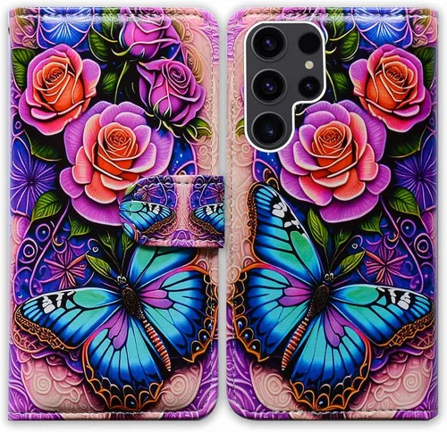Miniatura 25 de Bcov Funda para Galaxy S23 Ultra, funda de piel con tapa para Samsung Galaxy S23 Ultra con ranura para tarjeta y soporte para Samsung Galaxy S23