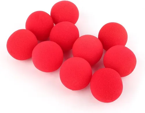 Miniatura 8 de Oumefar Juego de bolas mágicas mágicas suaves y rojas, bola de esponja pequeña, accesorios de truco, bolas hinchables, bola de esponja de EVA suave