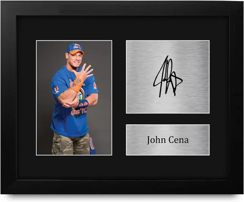 Miniatura 9 de HWC Trading - Imagen impresa y autografiada de John Cena, regalo para fanáticos de recuerdos de WWE y WWF, tamaño Carta EE. UU Carta estadounidense