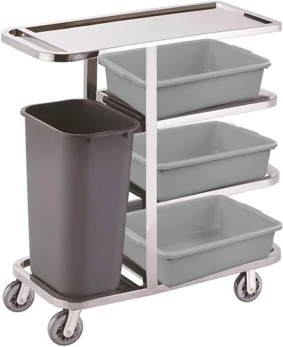 Miniatura 4 de Anbers Caja comercial de autobús comercial de plástico 13L/gris, lavabo de la tina, 4 paquetes