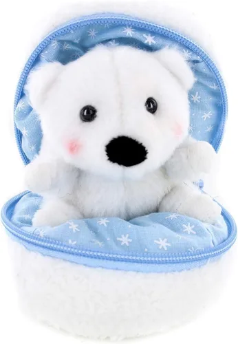 Snowball - Huevo sorpresa con cremallera – 6 pulgadas – Lindo y suave surtido de juguetes de peluche para amigos, familia de todas las edades – Oso
