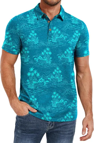 Miniatura 9 de PEGENO Camisetas Polo para Hombre de Manga Corta Camisetas de Golf de Algodón Casual Camisetas Polo de Rendimiento para Hombre