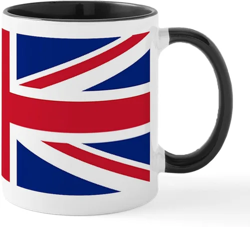 Miniatura 82 de CafePress Born American, British By Hea Taza de café de cerámica de 11 oz (11.0 fl oz)