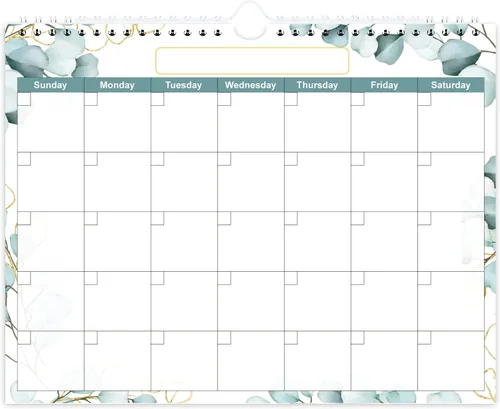 Calendario de pared sin fecha para 2026 o cualquier año, planificador de calendario para el hogar, oficina, aula, escuela, calendario de 12 meses