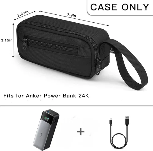 Miniatura 2 de Funda de viaje compatible con Anker 737 Power Bank (PowerCore 24K) cargador portátil de 3 puertos, bolsa de almacenamiento para Anker 737 24,000mAh