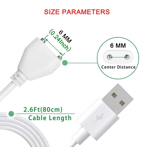 Miniatura 5 de Cable de carga magnético USB de repuesto para CC, 6 mm