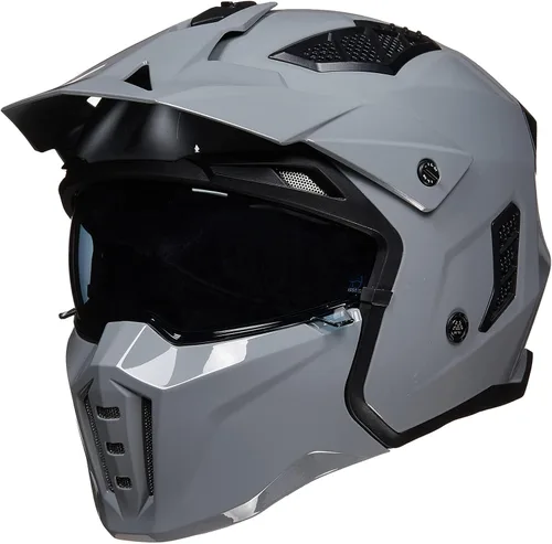 Miniatura 9 de ILM Medio casco de motocicleta de cara abierta 3/4 para hombres y mujeres, casco retro vintage con visera para ciclomotor, ATV, crucero, scooter