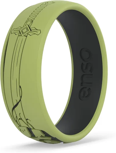Miniatura 12 de Enso Rings Signature Etched Collection - Anillos clásicos de silicona grabados - Diseño cómodo y flexible - Fabricado en Estados Unidos