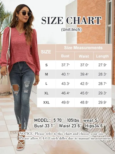 Miniatura 5 de Camisas de manga larga para mujer blusa holgada y casual