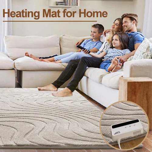 Miniatura 7 de Electric Heated Area Rug, Heated Floor Mat with 60 Levels Adjustable Thermostat, 12 Hour Timing Bedroom Heated Floor Pad, for Living Room