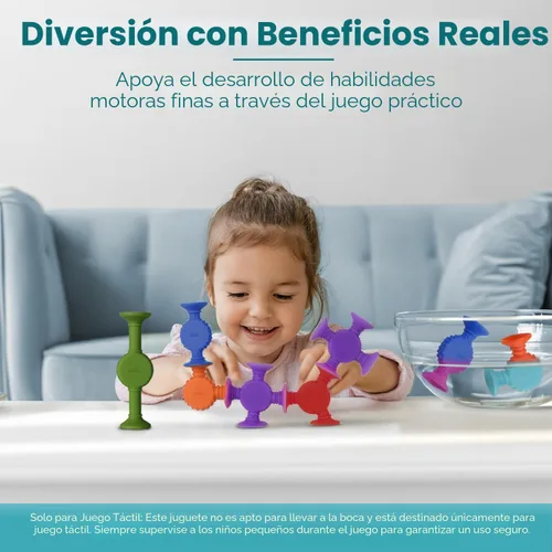 Miniatura 3 de BUNMO Juguetes de baño de succión - Conecta, construye, crea - Juguetes de baño - Horas de diversión y creatividad - Habilidades motoras finas