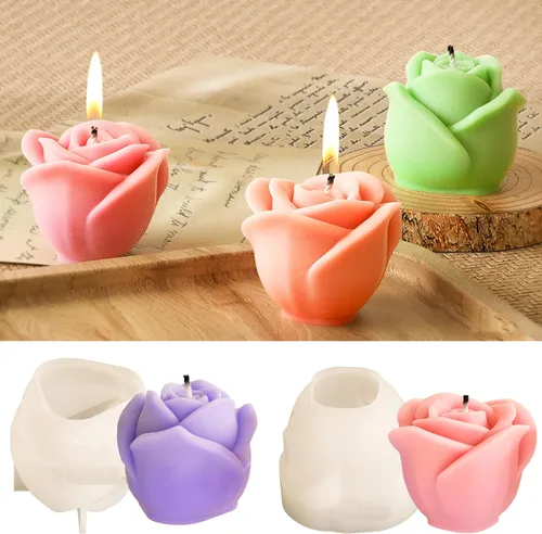 Miniatura 11 de Paquete de 4 moldes redondos de silicona para velas y chocolate, cilindro 3D y molde hecho a mano para velas y jabón Emr-candle-girl-sister