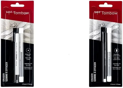 Miniatura 13 de Paquete económico de borrador cero Tombow MONO, redondo, de 2.3 mm., Blanco