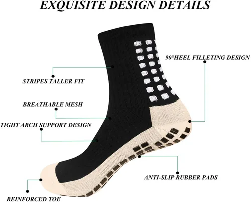 Miniatura 2 de fjberrtsat Calcetines de fútbol para hombre, antideslizantes, atléticos, antideslizantes, antideslizantes, para baloncesto, deportes, calcetines