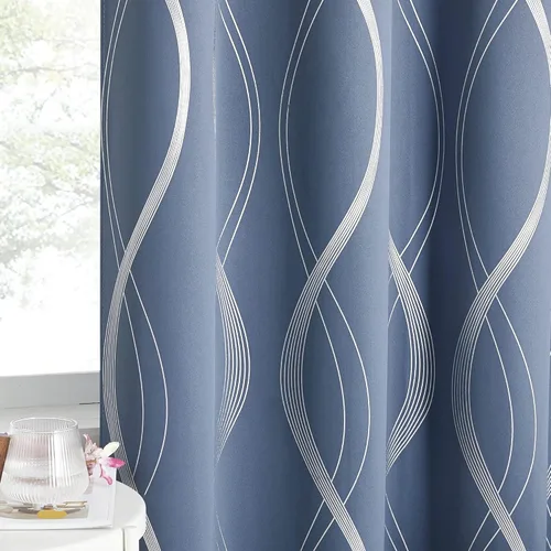 Miniatura 62 de NICETOWN Paneles de Cortinas Opacas para Dormitorio - Tratamiento de Ventanas con Aislamiento Térmico, Ojales Sólidos, Cortinas Opacas con Diseño