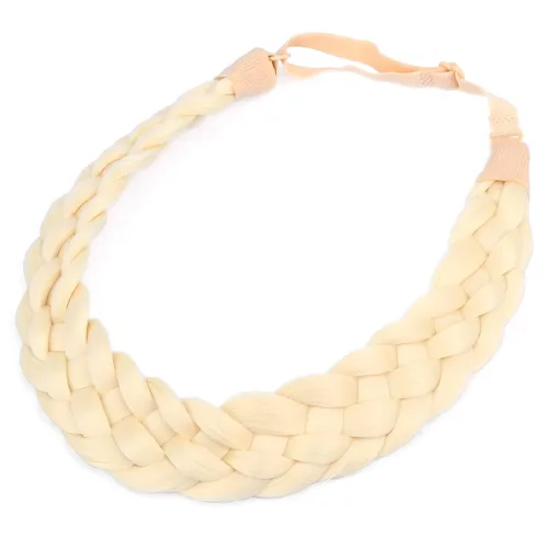Miniatura 29 de Diadema clásica de cabello sintético trenzado de 5 hebras, trenzas gruesas y anchas, extensión de cabello con elástico para mujeres y niñas