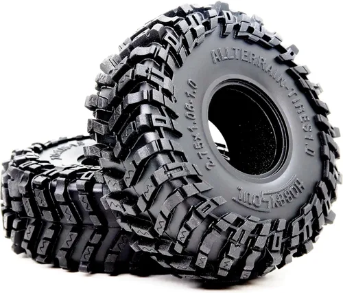 Miniatura 4 de HOBBYSOUL 1.0 Neumáticos de 70mm de Alto Todo Terreno Super Suave Pegajosos para Neumáticos de Barro para RC Crawler 1/24 SCX24 1/18 TRX4M