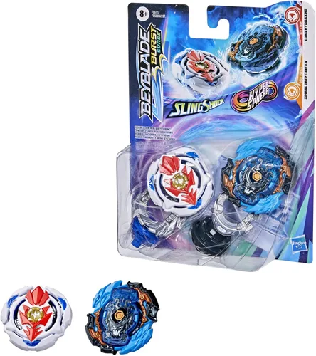 Bey Blade Burst Surge Dual Collection Pack Hypersphere Lord Hydrax H5 y Slingshock Spiral Treptune T4 Juego de batalla. Juguetes principales
