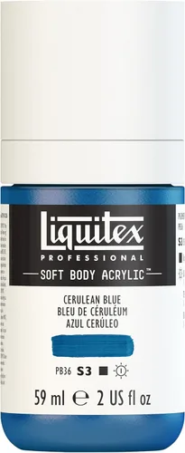 Miniatura 36 de Liquitex Professional Soft Body - Pintura acrílica, botella de 2 onzas (59 ml), blanco titanio Titanio Blanco