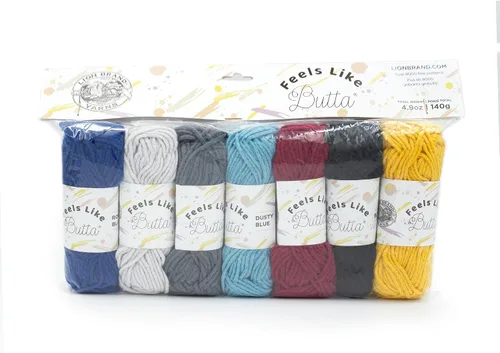 Miniatura 19 de Lion Brand Yarn - Hilo Feels Like Butta, hilo aterciopelado suave para tejer y hacer ganchillo, paquete de 1, Negro