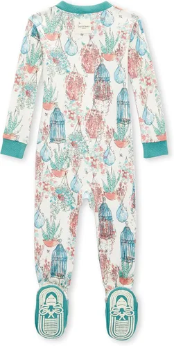 Miniatura 2 de Burt's Bees Baby - Pijama para niña, con cremallera delantera y pies cerrados antideslizantes, de algodón orgánico 100%, para niñas pequeñas