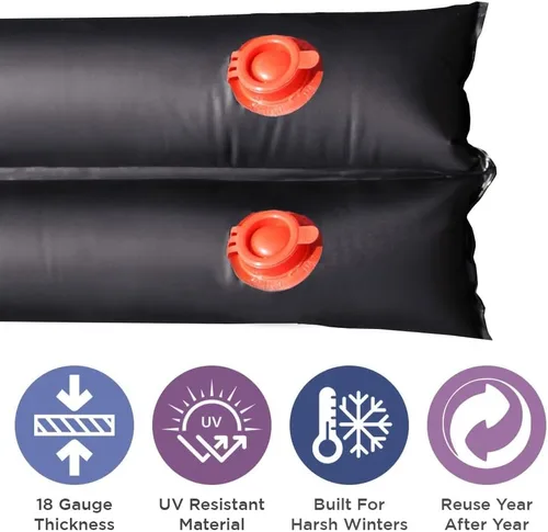 Miniatura 2 de Buffalo Blizzard Bolsas de agua negras de doble cámara de 8 pies de largo Paquete de 10 Material de vinilo resistente de calibre 22 Asegura
