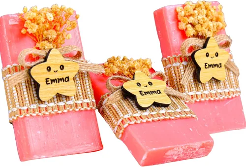 Miniatura 26 de Paquete de 10 decoraciones para baby shower de Happy Times Favors, regalos para baby shower, jabón mini vegano personalizado hecho a mano con aroma