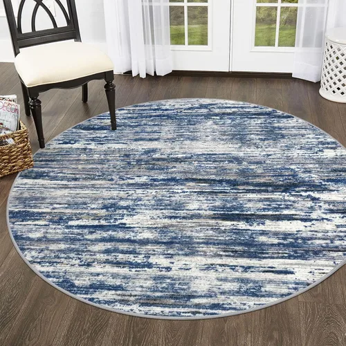 Miniatura 147 de SIILOOM 2 x 3 Alfombra moderna y abstracta para entrada, alfombra neutra azul marino gris multicolor súper suave de área pequeña, alfombras lavables