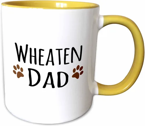 Miniatura 12 de 3dRose inspirationzstore Pet Designs – Wheaten perro Dad – Soft Coated Wheaten Terrier – Doggie by Breed Doggy Lover – Titular café huellas – Tazas