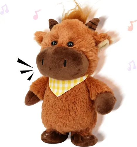 Miniatura 23 de Hopearl Muñeca negra que habla y canta, repite lo que dices, muñeca negra que camina, juguete animado interactivo, eléctrico, regalo de peluche