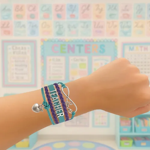 Miniatura 3 de Brazalete para maestro, joyería para profesores, regalos para docentes. Muéstrale tu agradecimiento a tu profesor.