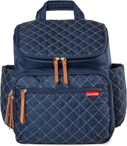 Miniatura 11 de Skip Hop Mochila Bolsa de Pañales: Forma, Bolsa de viaje multifuncional para bebé con cambiador y accesorio para cochecito, Salvia