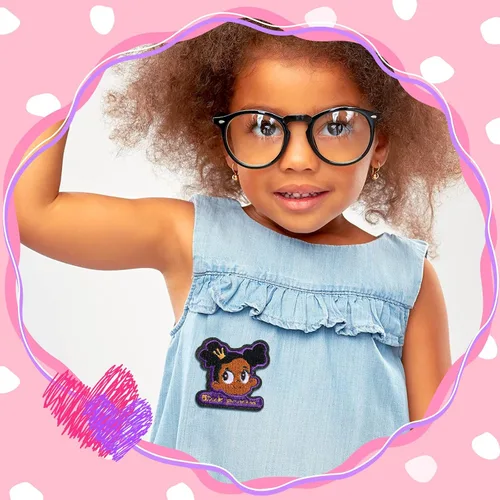 Miniatura 6 de 12 parches bordados para niña negra, parche para coser con planchado, apliques GRL Pwr Princess Reglas de tela, accesorios de ropa, insignia