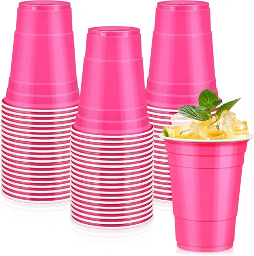 Miniatura 12 de LANLISA 50 vasos de plástico verdes, vasos desechables de 16 onzas, vasos para beber para el día de San Patricio, suministros de fiesta de Navidad
