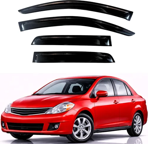 Miniatura 26 de KPY Visor de ventana compatible con Hyundai Tucson 2021-2025, 4 piezas de deflector de ventilación para ventana lateral, estilo Mugen, protector