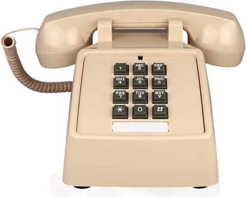 Miniatura 2 de TelPal Teléfonos fijos para oficina en casa, hotel, escuela, con cable, de una sola línea, teléfono básico de escritorio pesado para personas